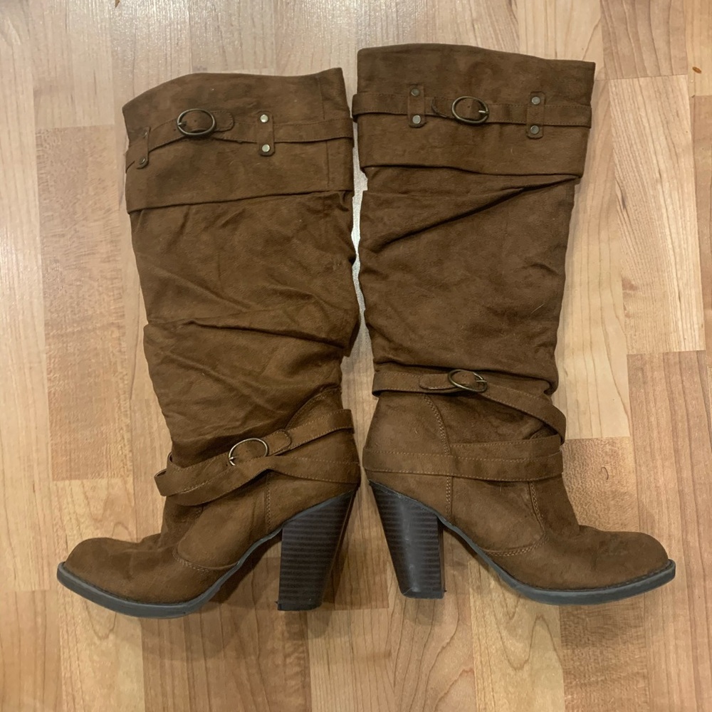 Brown Just Fab Fall/ Winter Heeled Boots